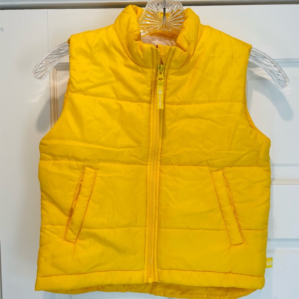 H&M Lightweight Puffer Vest Yellow Girls Size 5-6Y